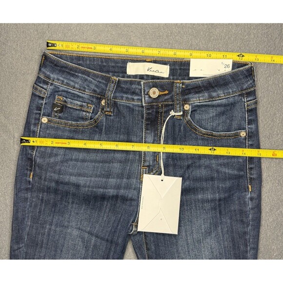 Kancan Jeans Womens 5/26 Mid Rise Super Skinny Distressed KC11237D - Picture 9 of 12